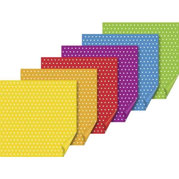 Falblätter Papier 15x15cm 6 Farben sortiert VE=66 Blatt