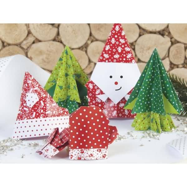 Faltblätter Niko & Tanne Papier 15x15cm rot/grün/weiß VE=30 Blatt