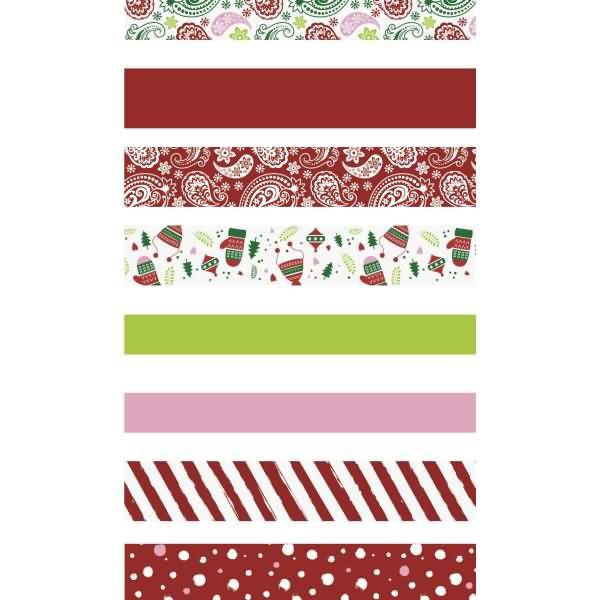 Papierstreifen 1x30cm/1,5x30cm rot/weiß VE=160 Stück