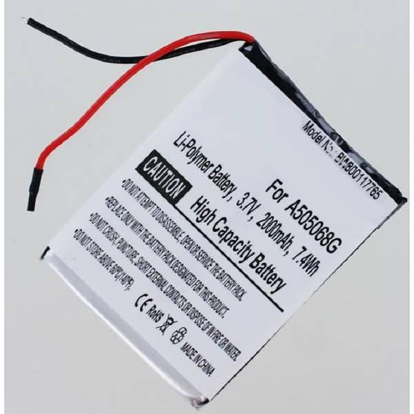 Akku für Navgear A505068G Li-Pol 3,7 Volt 2000 mAh silberfarben