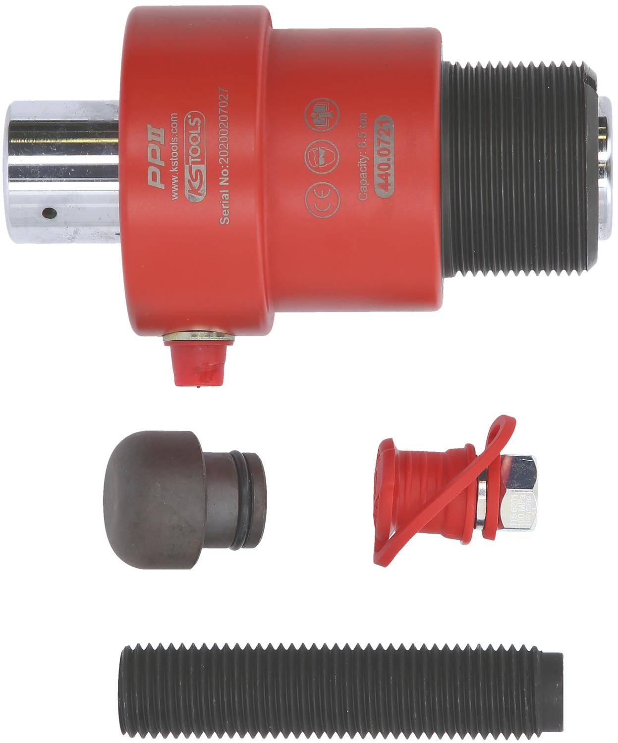 KS TOOLS Druck- und Zug-Hydraulikzylinder-Satz, 8,5t, 4-tlg