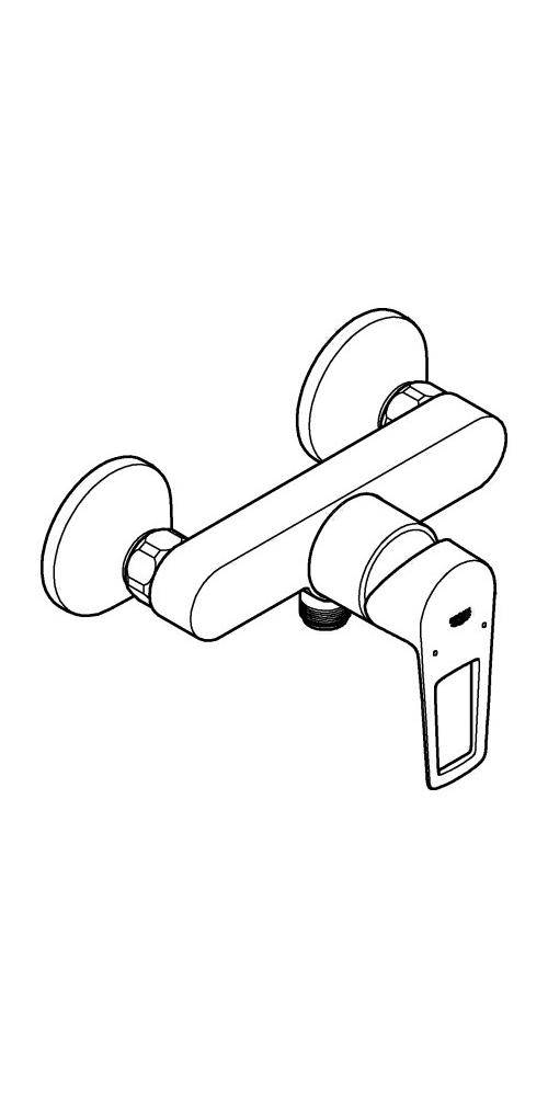 GROHE EH-Brausebatterie BAULOOP 1/2Zoll chr chrom 23633_1