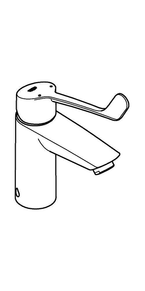 GROHE Einhand-Waschtischbatterie EUROSMART 1/2Zoll S-Size chr