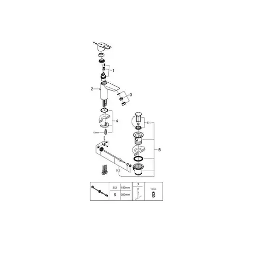 GROHE EH-Waschtischbatterie BAULOOP 1/2Zoll M-Size chr chrom 23762_1 GROHE EH-Waschtischbatterie BAULOOP 1/2Zoll M-Size chr chrom 23762_1