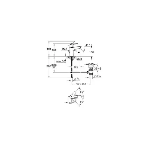 GROHE EH-Waschtischbatterie BAULOOP 1/2Zoll M-Size chr chrom 23762_1 GROHE EH-Waschtischbatterie BAULOOP 1/2Zoll M-Size chr chrom 23762_1