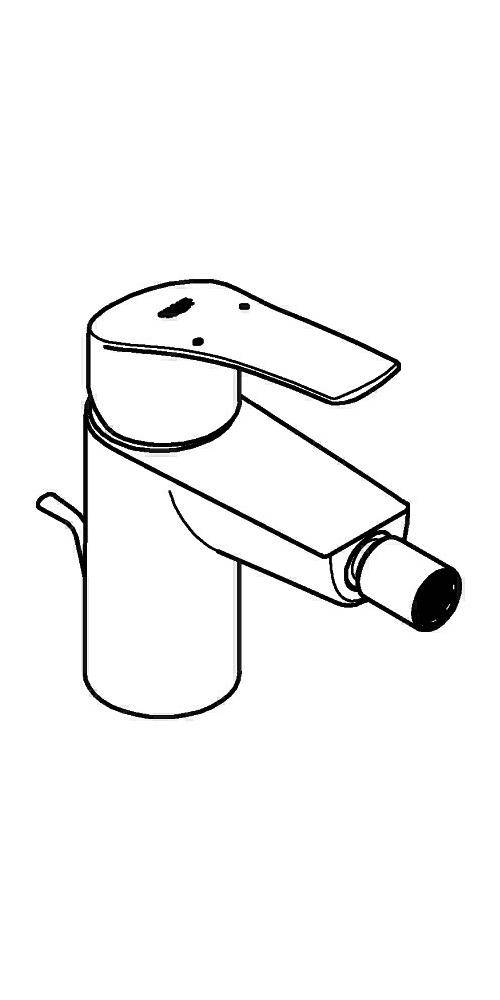 GROHE Einhand-Bidetbatterie EUROSMART 1/2Zoll chr