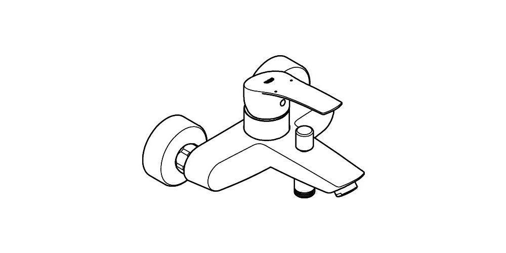 GROHE Einhand-Wannenbatterie EUROSMART 1/2Zoll chrom