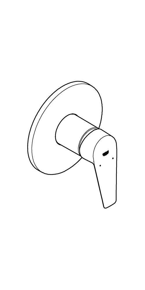 GROHE EH-Brausebatterie BAUEDGE 1/2Zoll chr chrom 24161_1