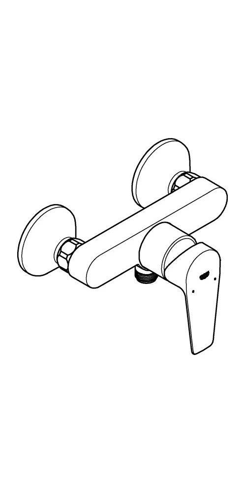 GROHE EH-Brausebatterie BAUEDGE 1/2Zoll chr chrom 23635_1