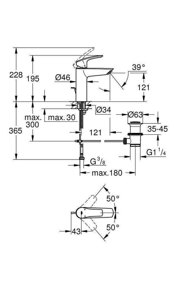 GROHE EH-WTbatt EUROSMART 1/2Zoll M-Size ZAG chr