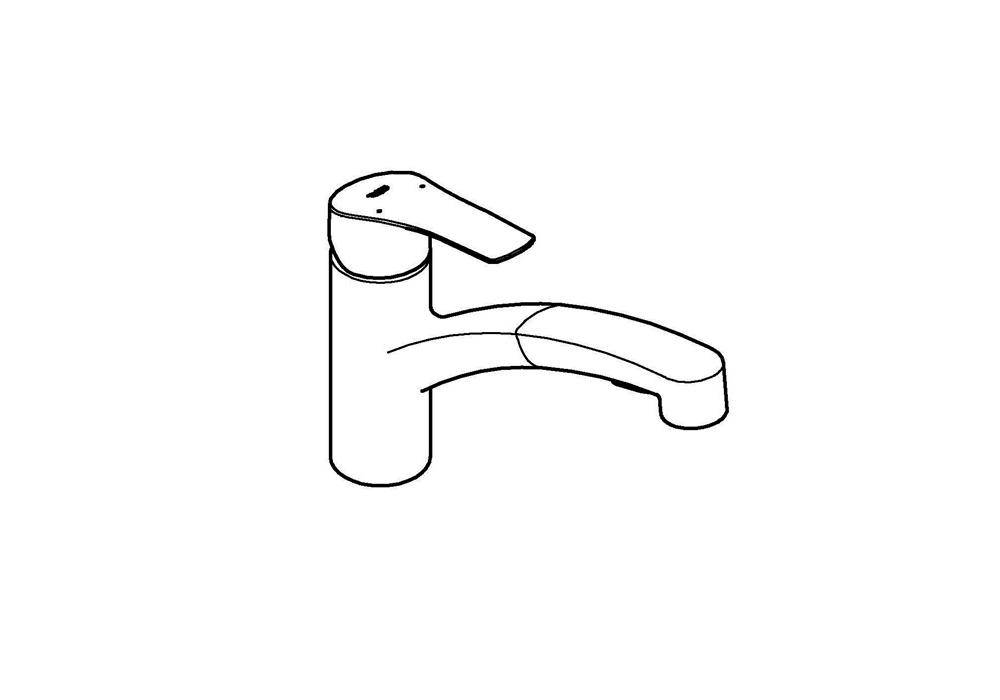 GROHE EH-Spb EUROSMART 1/2Zoll fla. Ala auszb Du Spülbrause chr