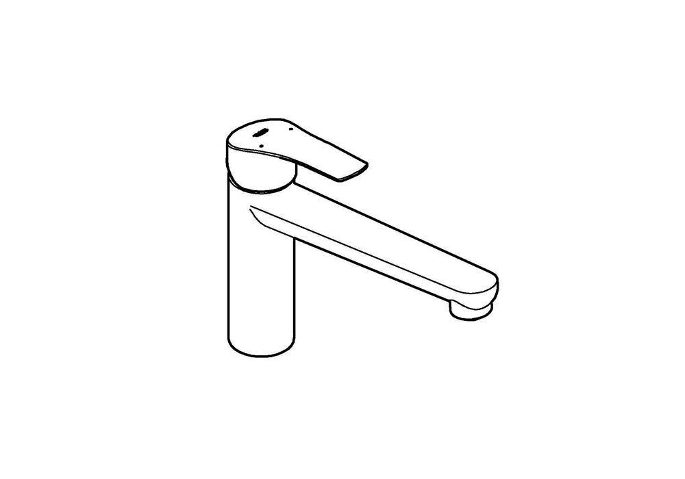 GROHE EH-Spültischbatterie EUROSMART 1/2Zoll mi-ho Ala chr chrom 30463