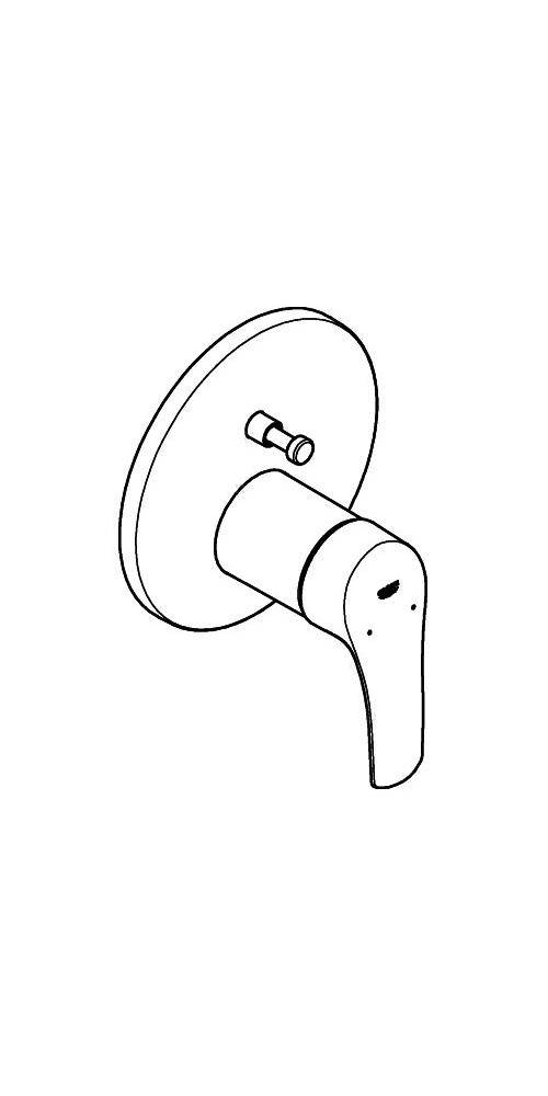 GROHE Einhand-Wannenbatterie EUROSMART chr