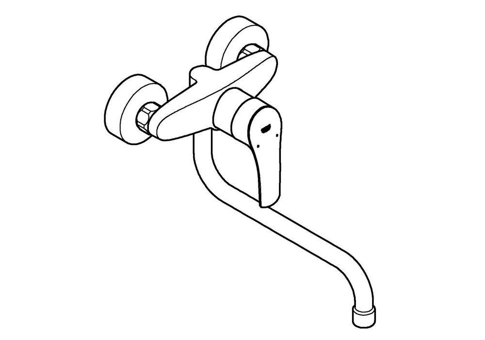 GROHE EH-Spültischbatterie EUROSMART 1/2Zoll chr chrom 32224_3