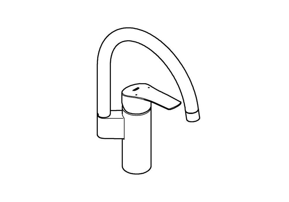GROHE EH-Spültischbatterie EUROSMART 1/2Zoll ho Ala chr chrom 33202_3