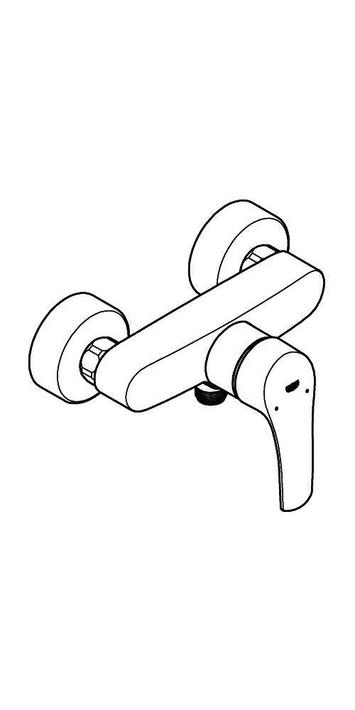 GROHE Einhand-Brausebatterie EUROSMART 1/2Zoll chr