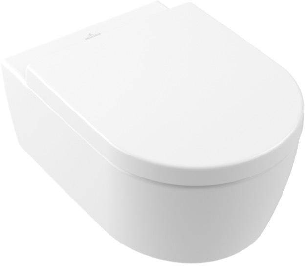 VILLEROY & BOCH 9M77C1RW WC-Sitz Avento Scharniere aus Edelstahl, mit SoftClosin