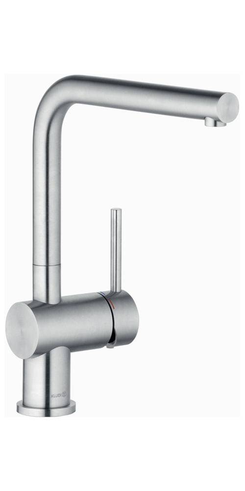 Kludi Spültisch-Einhandmischer STEEL DN 15 edelstahl gebürstet