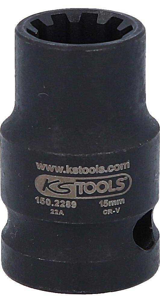 KS TOOLS 1/2" Bremssattel-Spezialstecknuss, 15 mm