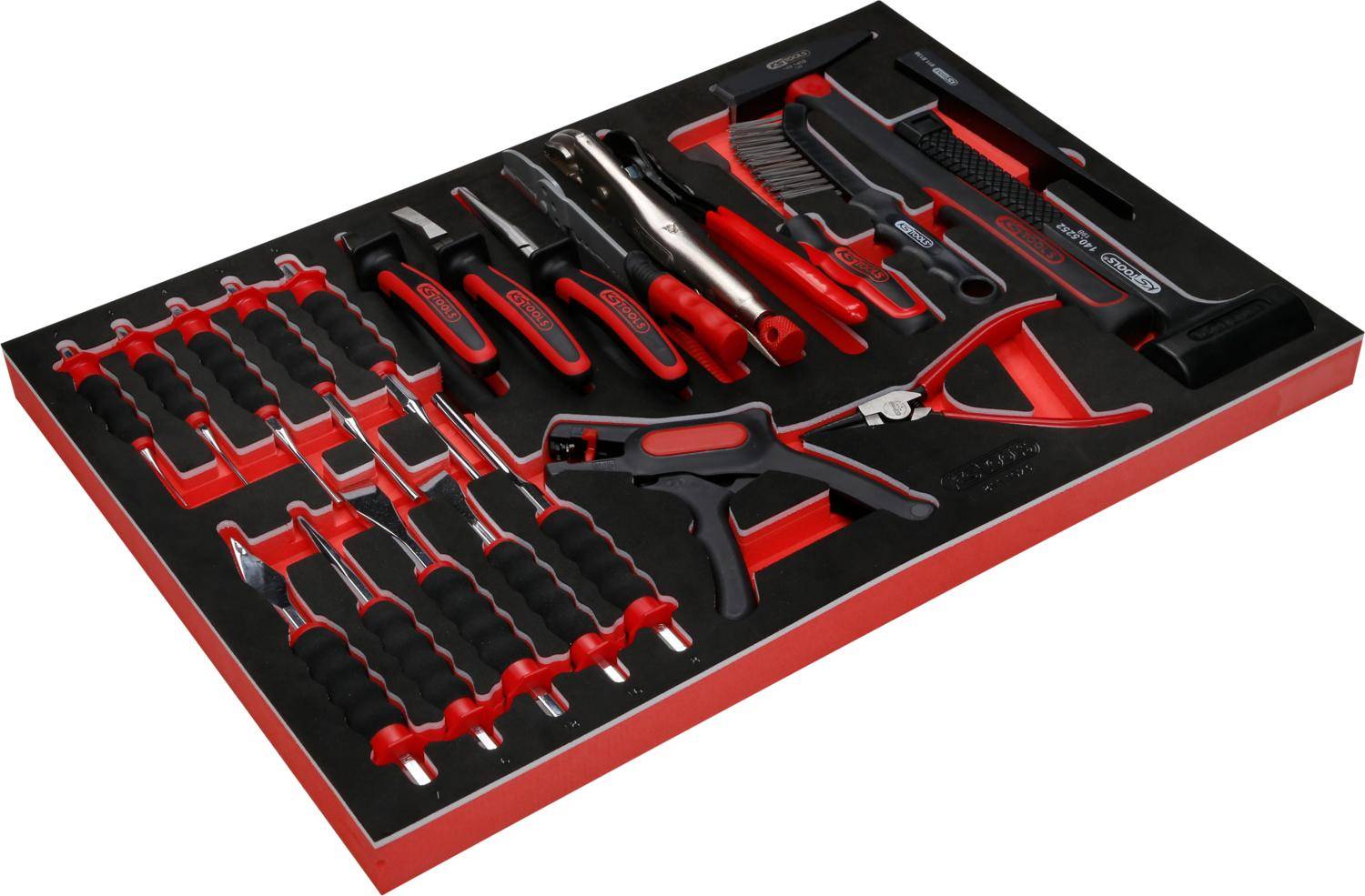 KS TOOLS Zangen- / Hammer- / und Meißel-Satz, 23-tlg