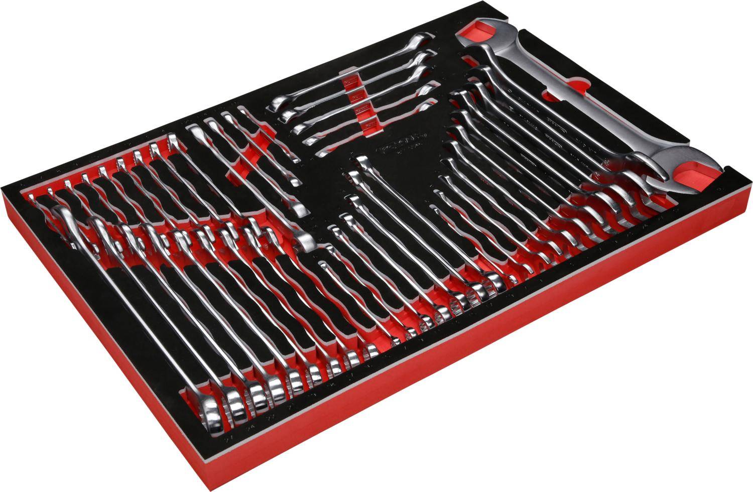 KS TOOLS Schraubenschlüssel-Satz in Schaumstoffeinlage, 46-tlg