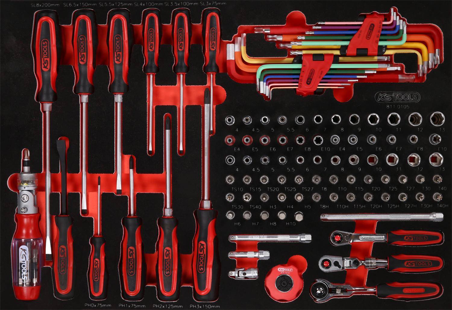 KS TOOLS 1/4" Steckschlüssel- / und Schraubendreher-Satz in