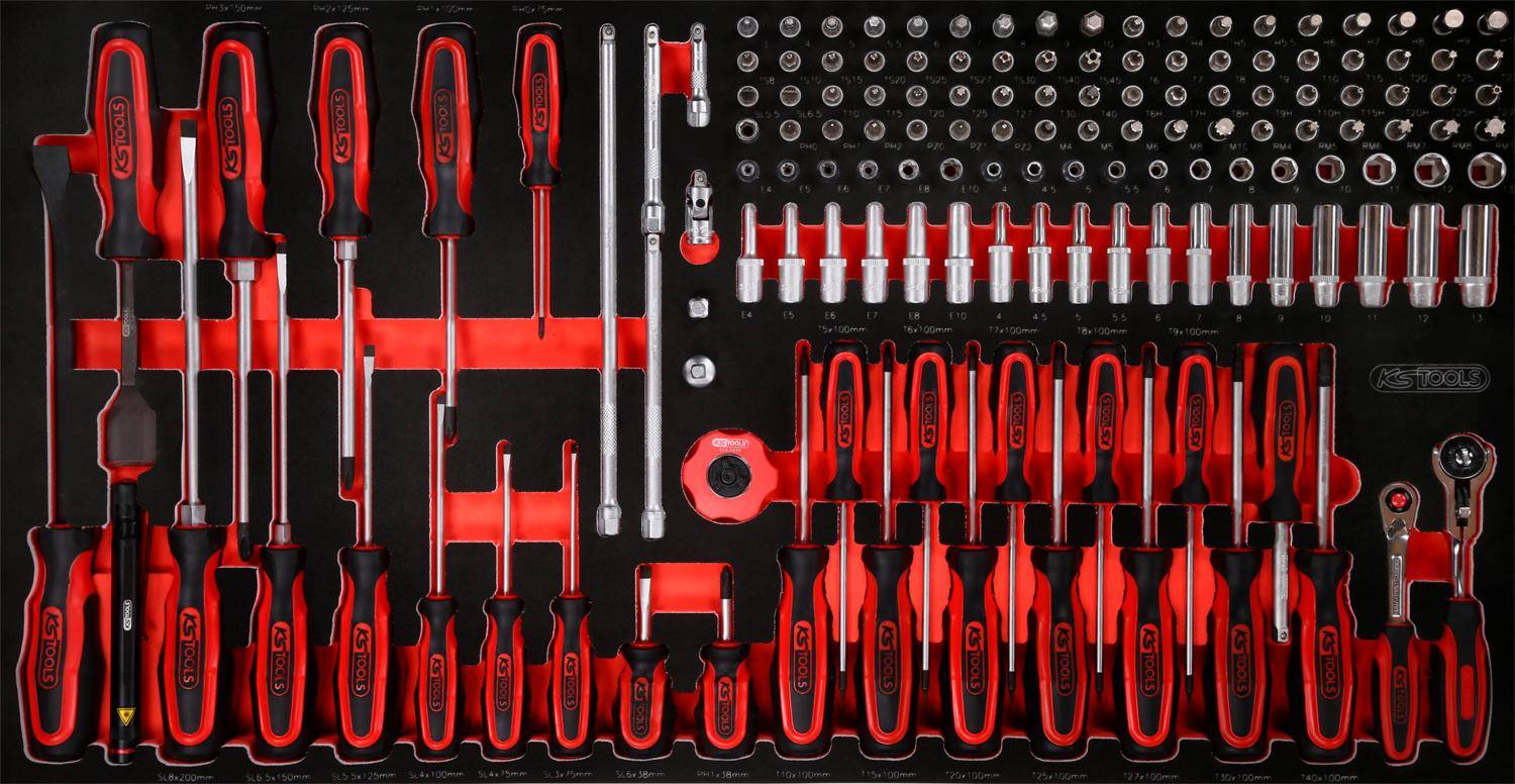 KS TOOLS 1/4" Steckschlüssel- / und Schraubendreher-Satz in