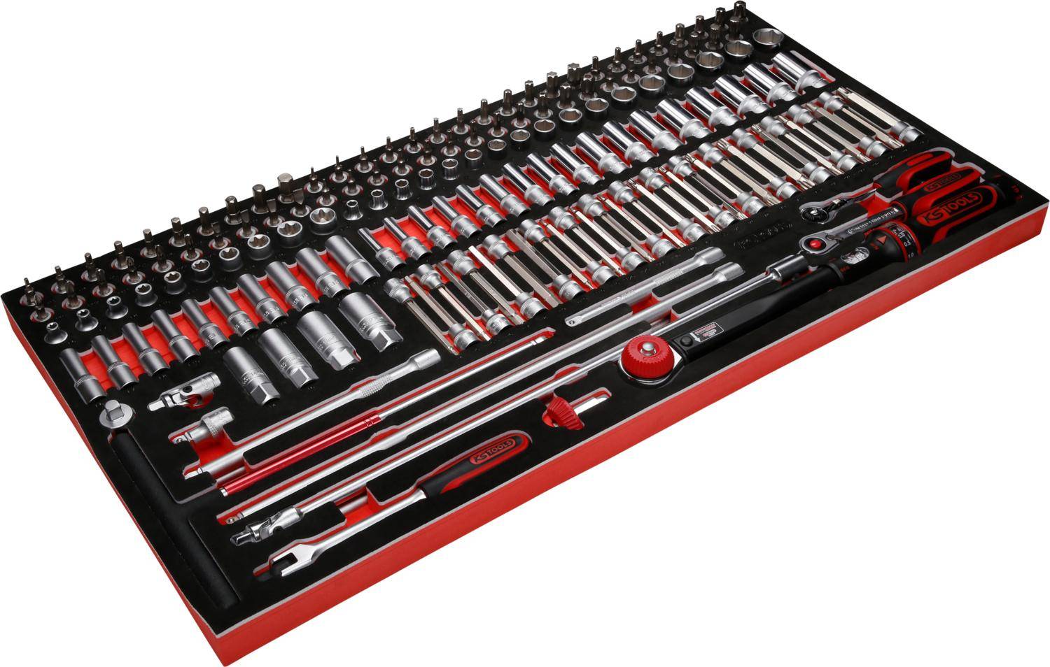 KS TOOLS 3/8" Steckschlüssel-Satz in Schaumstoffeinlage, 165-tlg