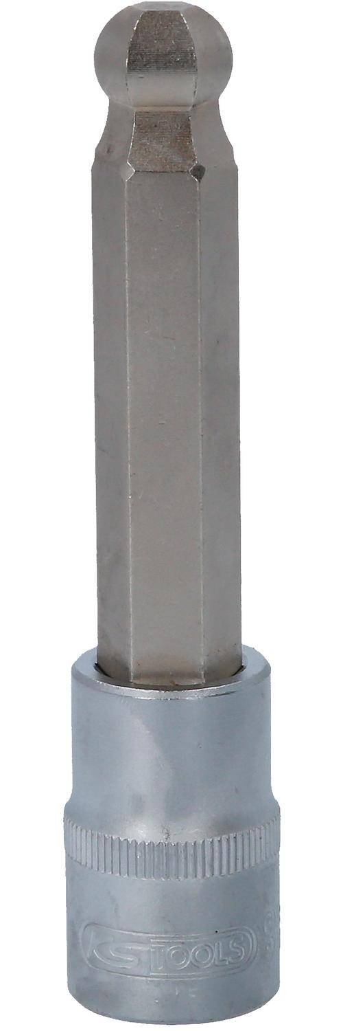 KS TOOLS 1/2" Bit-Stecknuss Innensechskant mit Kugelkopf, lang, 13mm