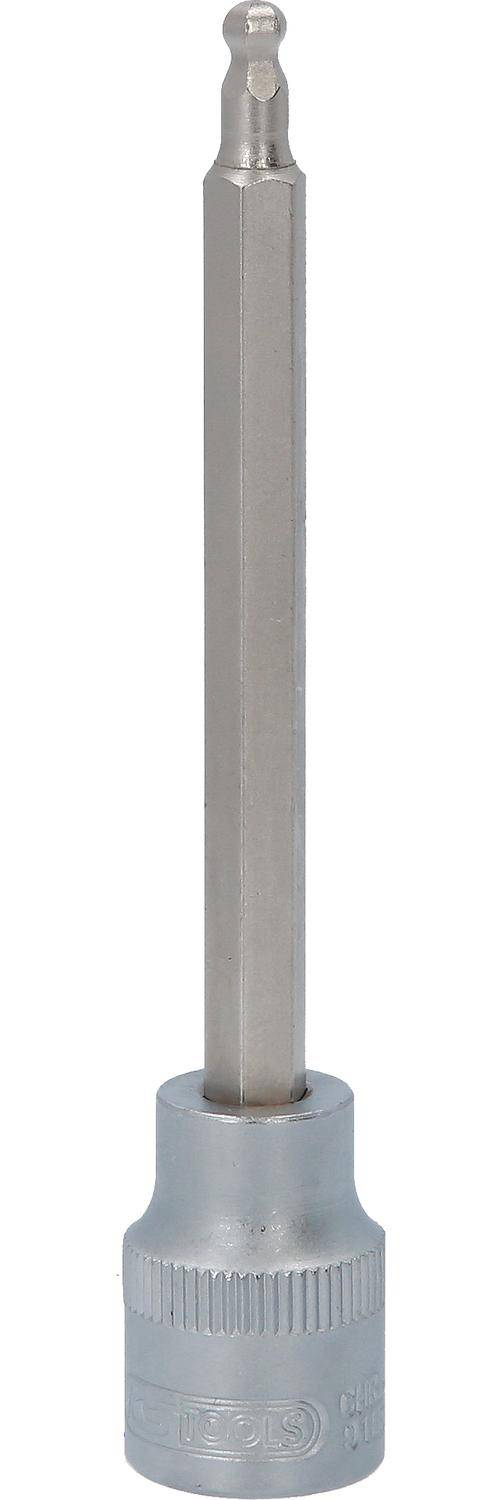 KS TOOLS 3/8" Bit-Stecknuss Innensechskant mit Kugelkopf, lang, 4mm