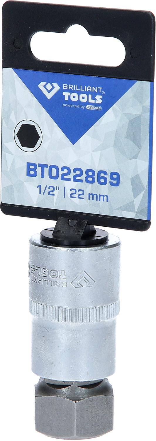 Brilliant Tools 1/2" Innensechskant Bit-Stecknuss, 55 mm lang, 22 mm