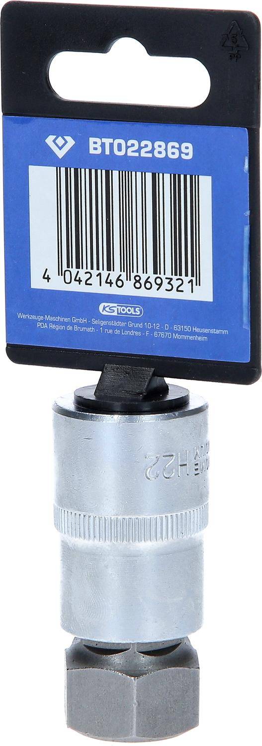 Brilliant Tools 1/2" Innensechskant Bit-Stecknuss, 55 mm lang, 22 mm