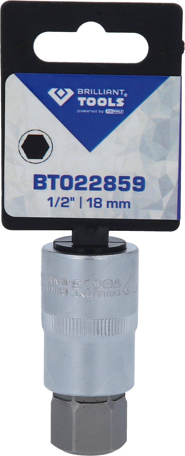 Brilliant Tools 1/2" Innensechskant Bit-Stecknuss, 55 mm lang, 18 mm