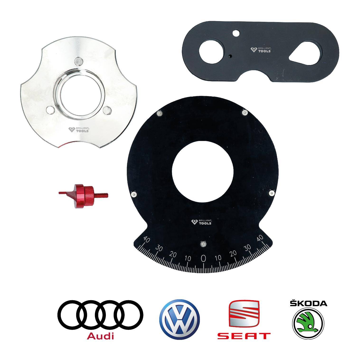 Brilliant Tools Steuerketten-Prüfwerkzeug-Satz, für VAG 1.2, 1.4 TFSi