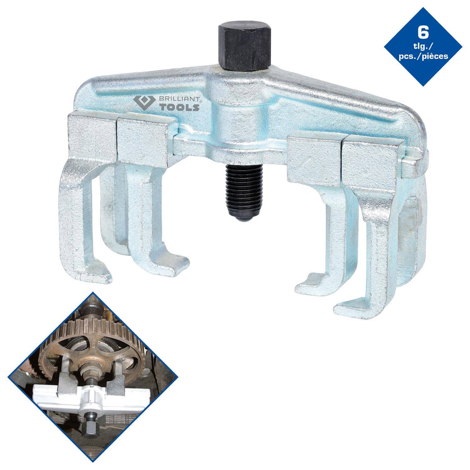 Brilliant Tools Nockenwellenrad-Abzieher-Satz, 6-tlg