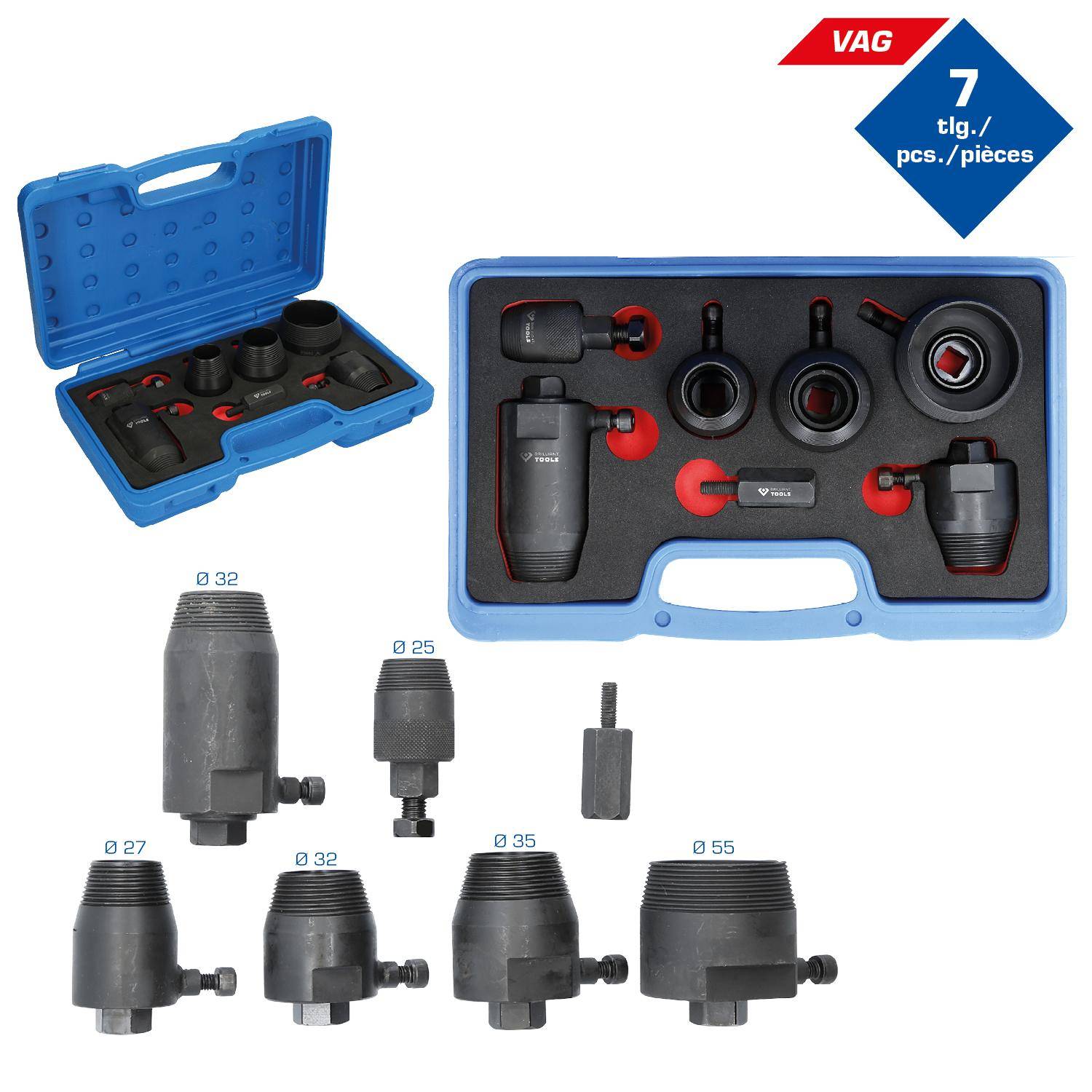 Brilliant Tools Kurbel-/Nockenwellen-Radialdichtring-Ausziehsatz für