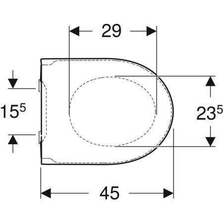 Geberit WC-Sitz iCon m Absenkauto u Qu-Rel. verriegelbar weiß