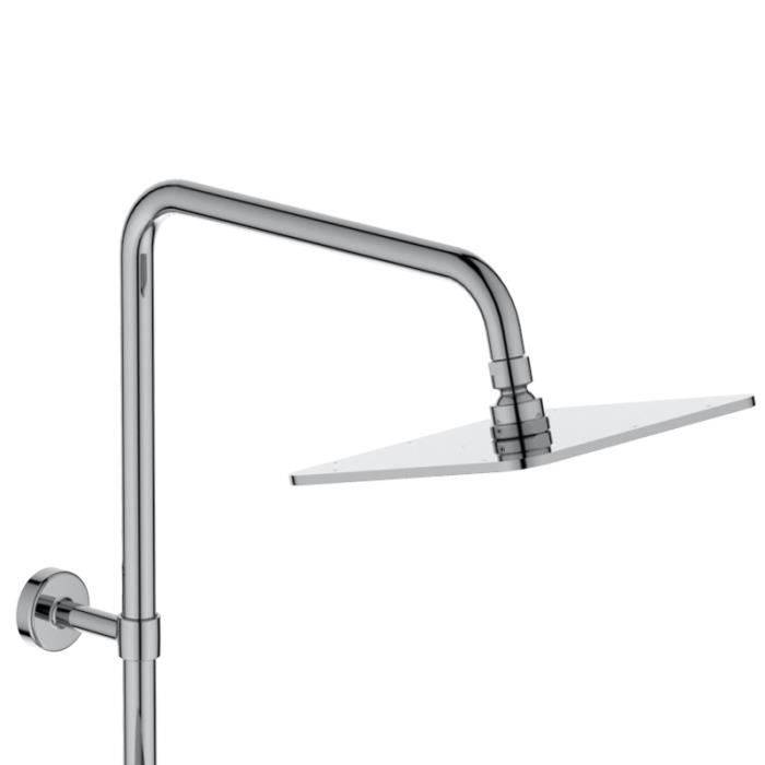 Thermostatische Duschsäule - CERATHERM T100 - Ø20 cm Kopf + Ø11 cm 3J Handbrause - Chrom - Idealer Standard