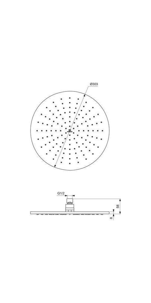 Ideal Standard Regenbrause IDEALRAIN rund, d= 300mm chrom chrom