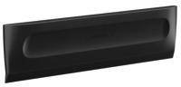 Ein schlanker schwarzer Soundbar mit minimalistischem Design, geeignet zur Verbesserung von TV- oder Musikwiedergabe.