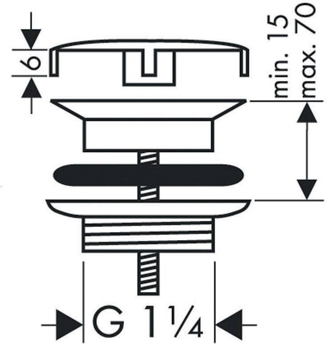 hansgrohe HG Ablaufgarnitur für Waschbecken mattschwarz