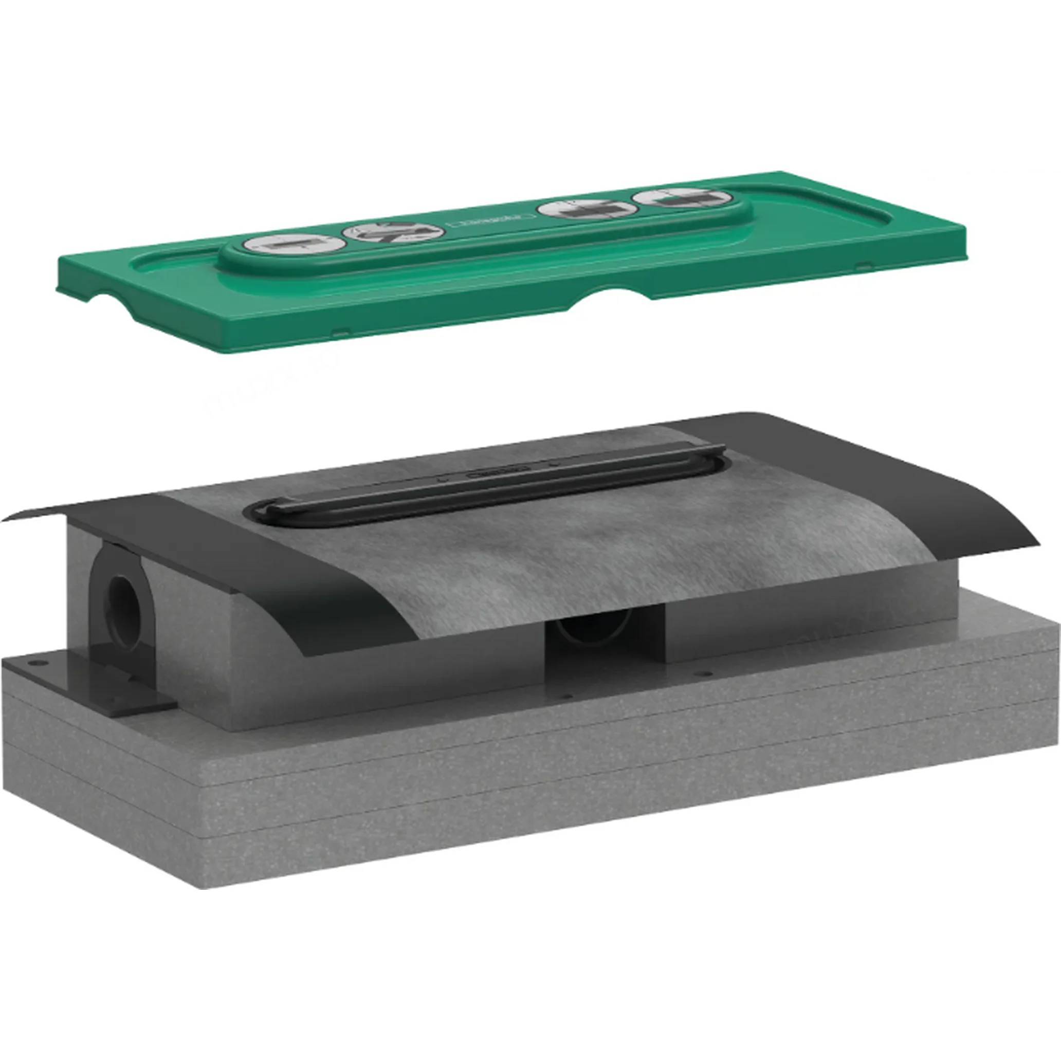 hansgrohe uBox Universal GK für Duschrinnen Ablaufgehäuse für flache Installation, 1 Stk.