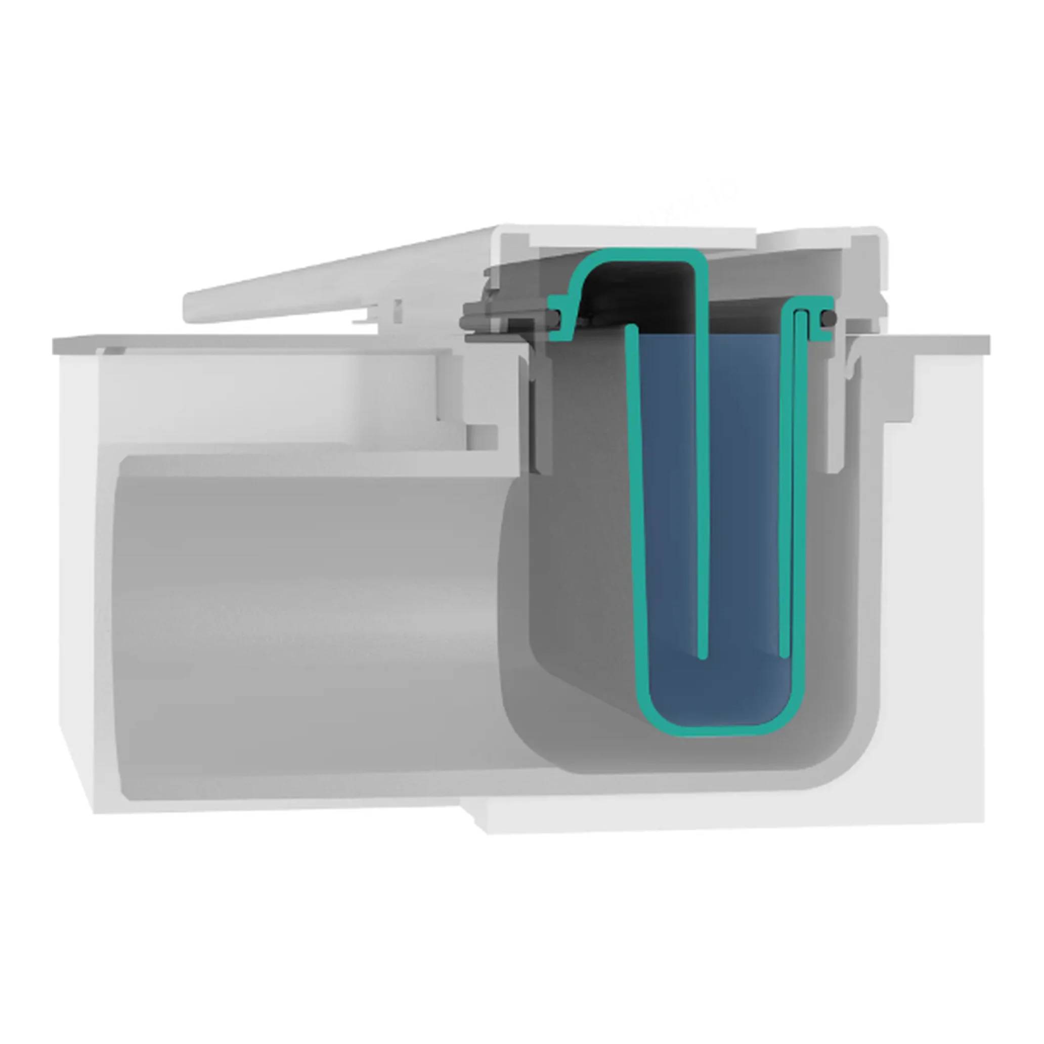 hansgrohe uBox Universal GK für Duschrinnen Ablaufgehäuse für flache Installation, 1 Stk.