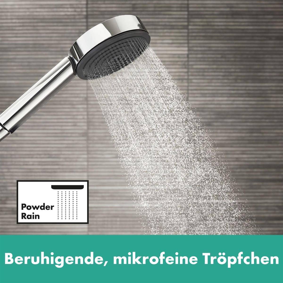 Duschkopf sprüht feinen „Pulverregen