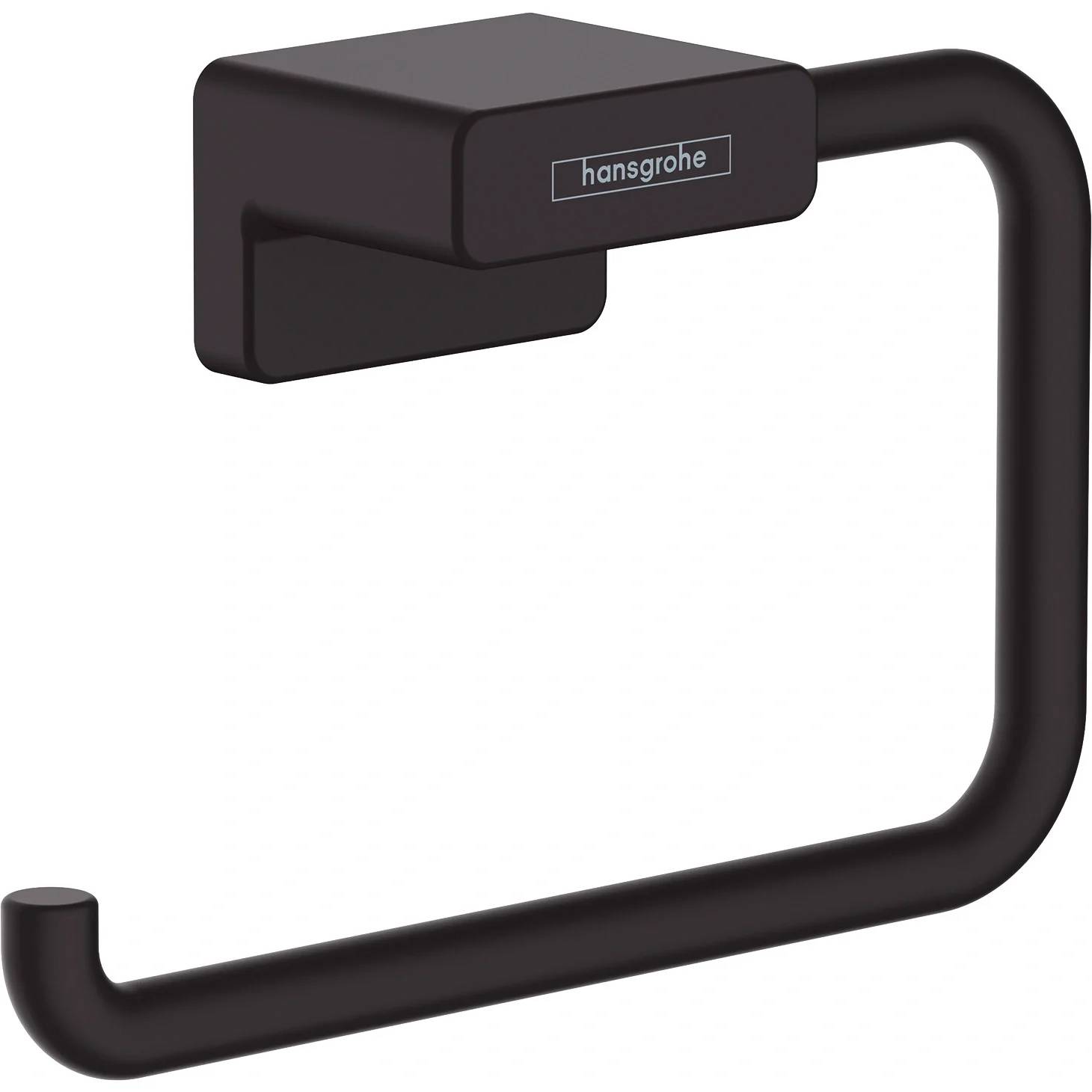 hansgrohe Toilettenpapierhalter, AddStoris Q, 40×40×77mm, Wandmontage, mattschwarz, 1 Stk.