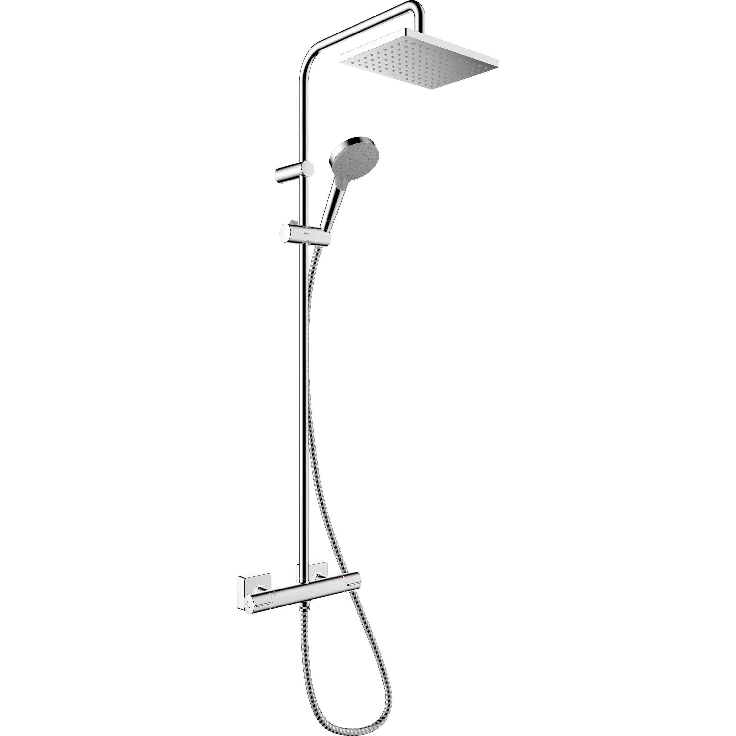 hansgrohe Showerpipe 230 1jet Vernis Shape chrom mit Brausethermostat, 1 Stk.
