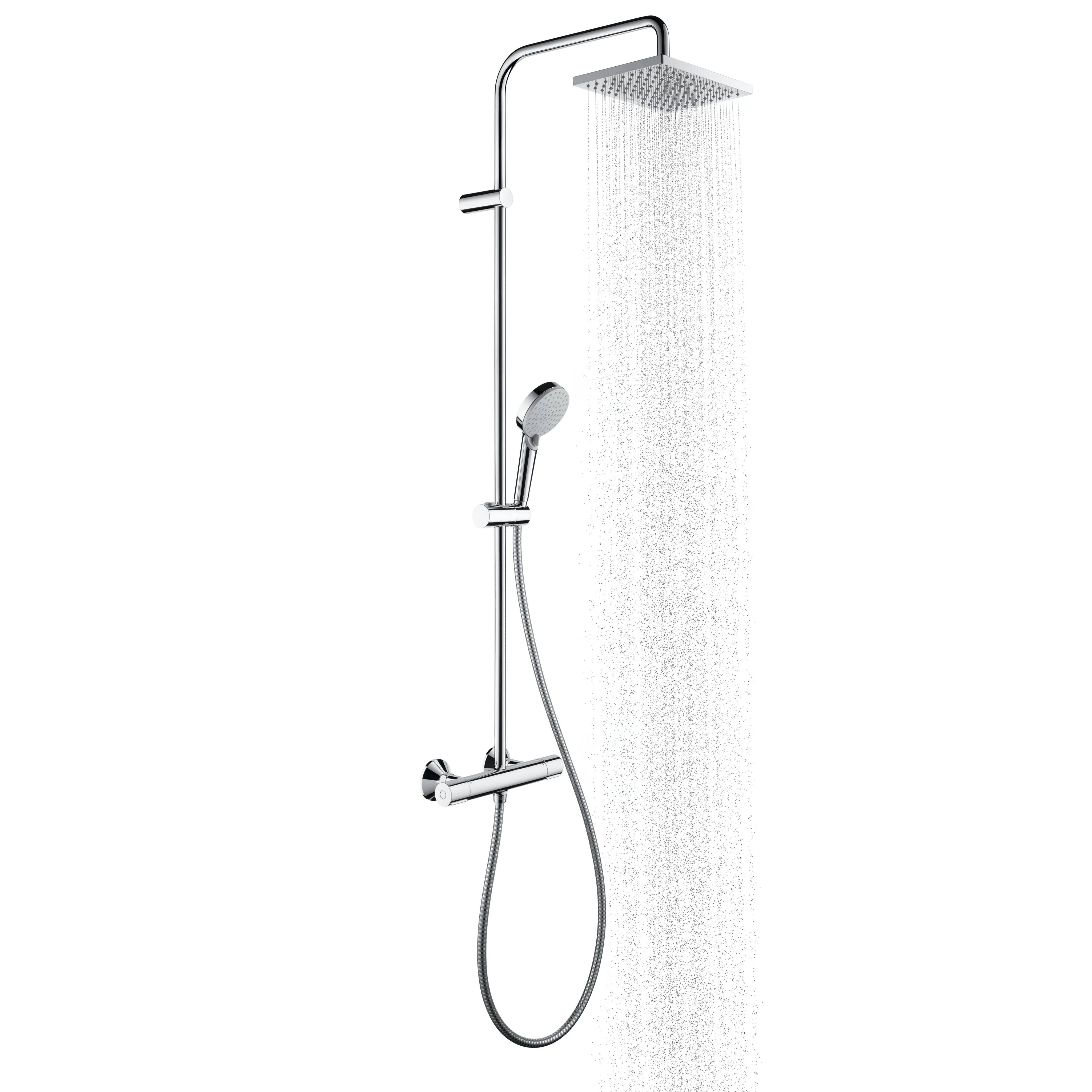 hansgrohe Showerpipe 230 1jet Vernis Shape chrom mit Brausethermostat, 1 Stk.