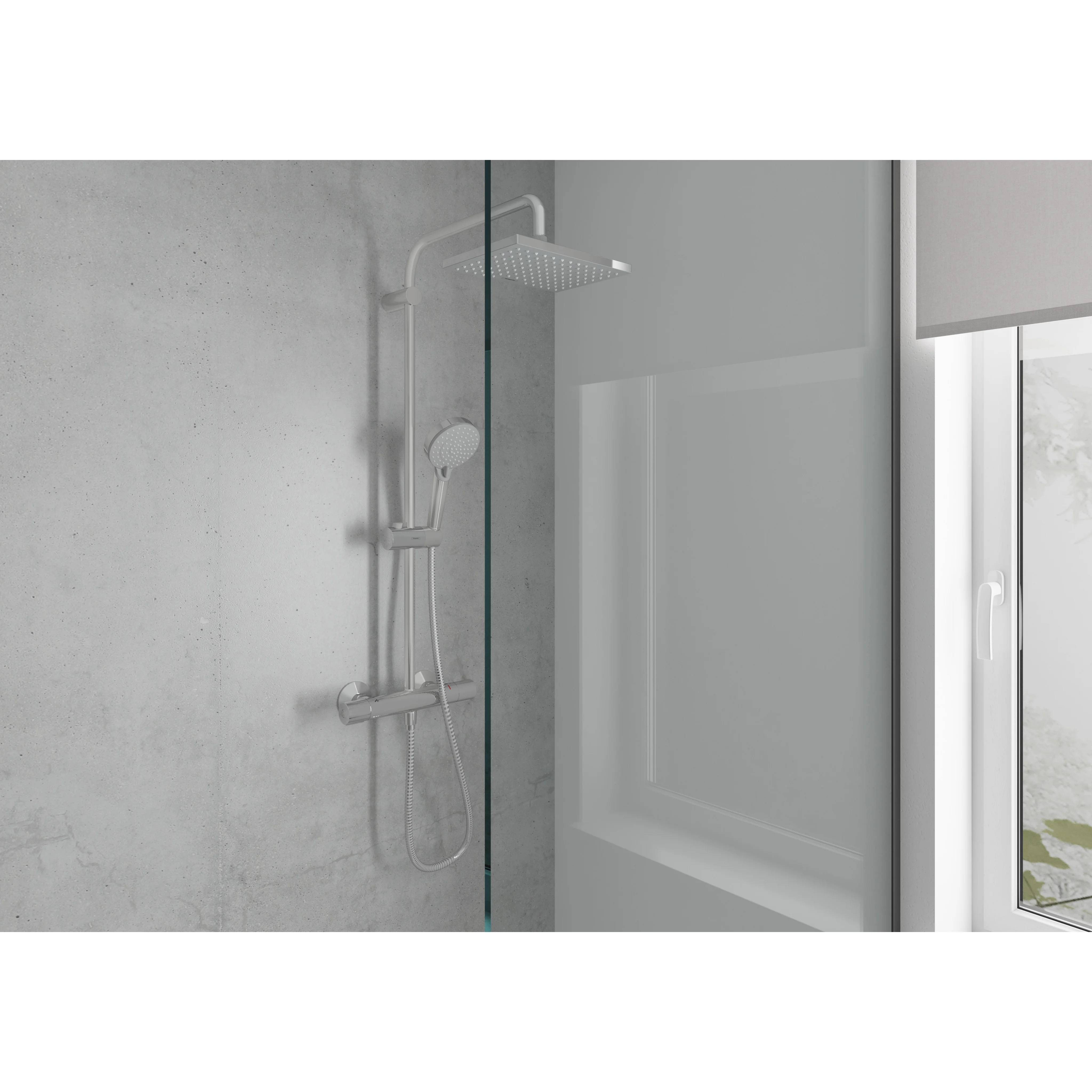 hansgrohe Showerpipe 230 1jet Vernis Shape chrom mit Brausethermostat, 1 Stk.