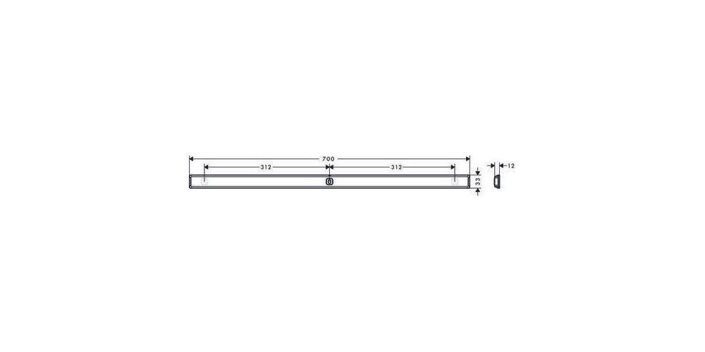 hansgrohe HG Wandleiste WallStoris 700mm mattweiß
