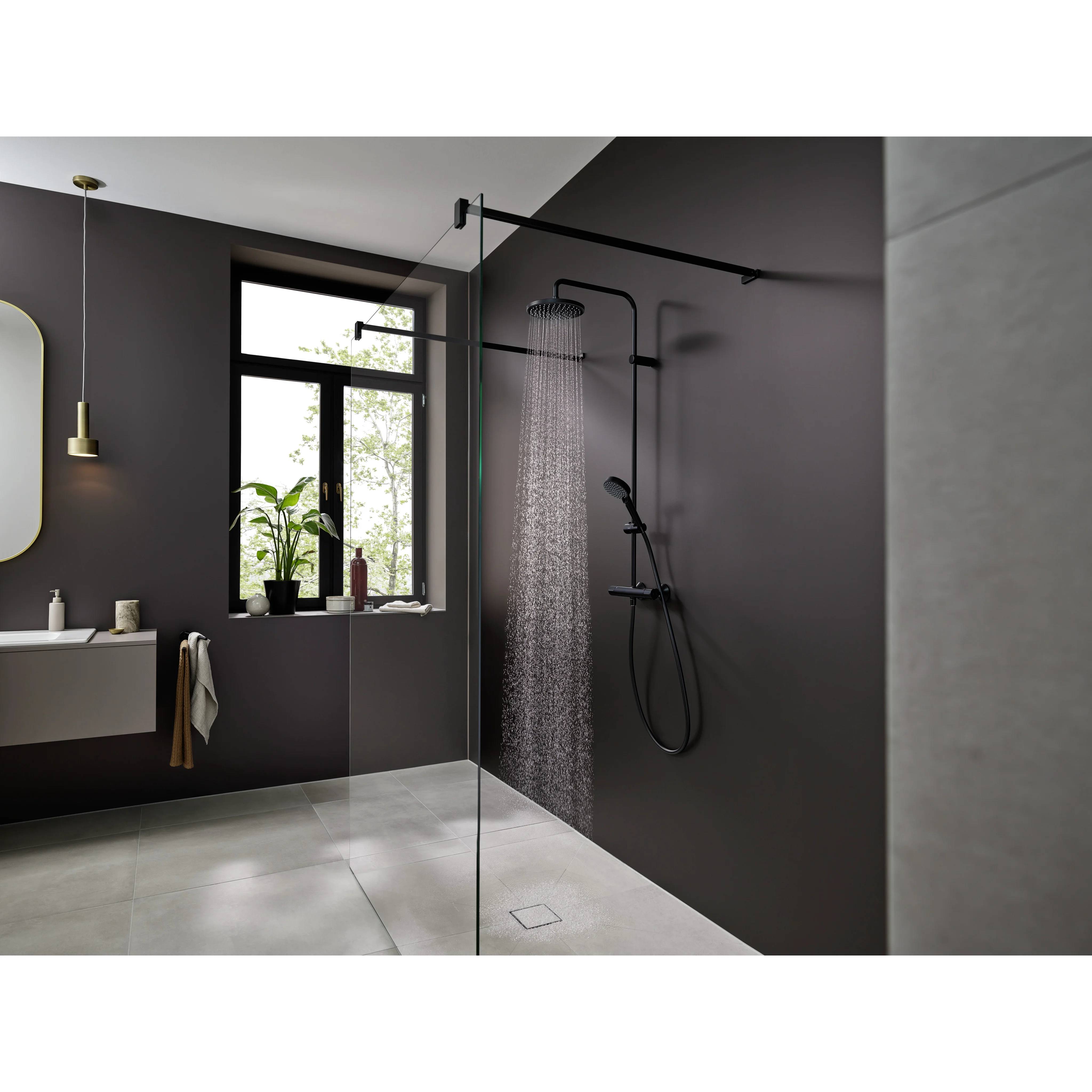 hansgrohe Showerpipe 200 1jet Vernis Blend EcoSmart mattschwarz m.Brausethermostat, 1 Stk.